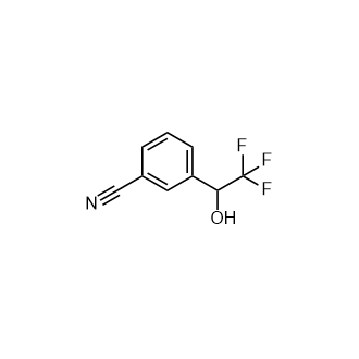 3-(2,2,2-三氟-1-羟乙基)苯甲腈结构式