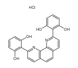 2,9-Bis(2',6'-dihydroxyphenyl)-1,10-phenanthroline hydrochloride Structure