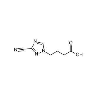 4-(3-氰基-1h-1,2,4-三唑-1-基)丁酸结构式