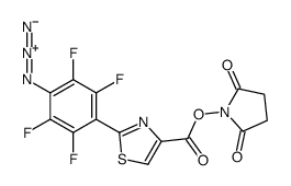 succinimidyl 2-(4-azido-2,3,5,6-tetrafluorophenyl)thiazole-4-carboxylate结构式