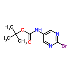 tert-butyl (2-bromopyrimidin-5-yl)carbamate structure