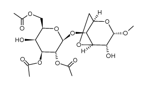 methyl 3,6-anhydro-4-O-(2,3,6-tri-O-acetyl-β-D-galactopyranosyl)-α-D-galactopyranoside结构式
