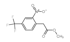 (2-硝基-4-三氟甲基苯基)乙酸甲酯结构式