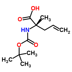 (S)-2-((叔丁氧基羰基)氨基)-2-甲基戊-4-烯酸结构式