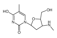 3'-methylamino-2',3'-dideoxyribosylthymine Structure