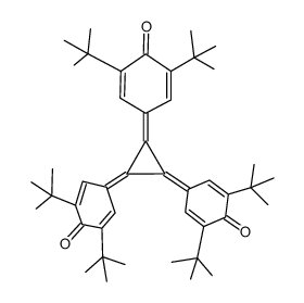 1,2,3-Tris(3,5-ditert-butyl-4-oxo-2,5-cyclohexadien-1-ylidene)cyclopropane结构式
