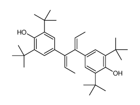 2,6-ditert-butyl-4-[(2E,4E)-4-(3,5-ditert-butyl-4-hydroxyphenyl)hexa-2,4-dien-3-yl]phenol结构式