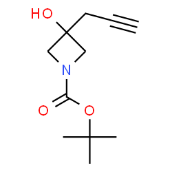 3-羟基-3-(丙-2-炔-1-基)氮杂环丁烷-1-羧酸叔丁酯结构式