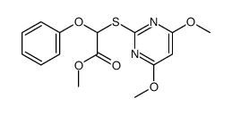 methyl 2-(4,6-dimethoxypyrimidin-2-yl)sulfanyl-2-phenoxyacetate结构式