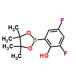 3,5-Difluoro-2-hydroxyphenylboronic acid pinacol ester structure