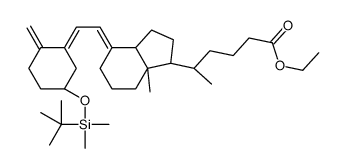 Ethyl (5R)-5-[(1R,4E,7aR)-4-{(2E)-2-[(5S)-5-{[dimethyl(2-methyl-2 -propanyl)silyl]oxy}-2-methylenecyclohexylidene]ethylidene}-7a-me thyloctahydro-1H-inden-1-yl]hexanoate (non-preferred name)结构式