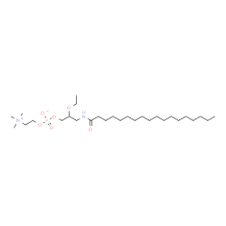 2-乙氧基-3-(硬脂酰氨基)丙基2-(三甲基铵基)乙基磷酸酯结构式