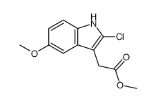 2-chloro-5-methoxy-1H-indole-3-acetic acid methyl ester Structure