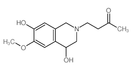 2-Butanone,4-(3,4-dihydro-4,7-dihydroxy-6-methoxy-2(1H)-isoquinolinyl)- Structure