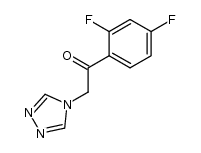 1-(2,4-difluorophenyl-2-[1,2,4]triazol-4-yl)ethan-1-one结构式