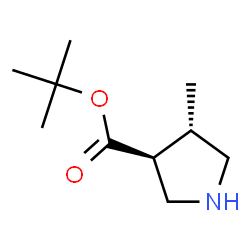 (3S,4S)-叔-丁基 4-甲基吡咯烷-3-甲酸基酯结构式