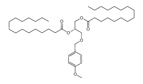 (+)-3-O-(4-methoxybenzyl)-1,2-di-O-hexadecanoyl-sn-glycerol Structure