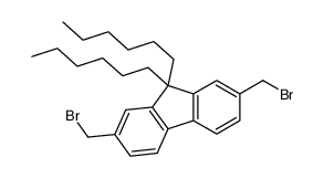 2,7-双(溴甲基)-9,9-二己基-9H-芴结构式
