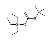 1-tert-butylsulfanylethenoxy(triethyl)silane结构式