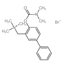[2-(dimethylcarbamoyloxy)-5-phenyl-phenyl]methyl-trimethyl-azanium bromide Structure
