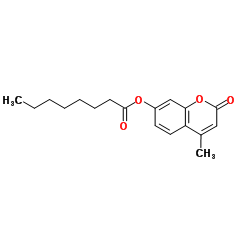4-甲基伞形酮辛酸酯结构式