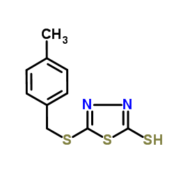 5-[(4-Methylbenzyl)sulfanyl]-1,3,4-thiadiazole-2(3H)-thione Structure