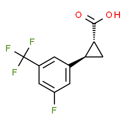trans-2-(3-fluoro-5-(trifluoromethyl)phenyl)cyclopropane-1-carboxylic acid Structure