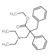 Benzenepropanoic acid, a-[(diethylamino)methyl]-a-phenyl-, ethyl ester Structure