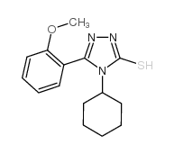 4-环己基-5-(2-甲氧基苯基)-4H-[1,2,4]噻唑-3-硫醇结构式