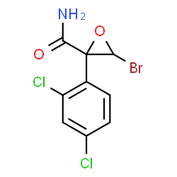 3-Bromo-2-(2,4-dichlorophenyl)oxirane-2-carboxamide结构式