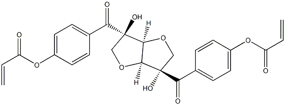 2,5-二[4-(丙烯酰氧基)苯甲酰基]异山梨糖醇酐结构式