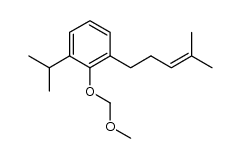 1-isopropyl-2-(methoxymethoxy)-3-(4-methylpent-3-en-1-yl)benzene结构式