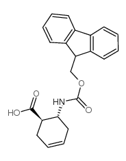 反式-2-(9-氟烯基甲氧羰基氨基)环己-4-烯羧酸结构式