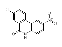 6(5H)-Phenanthridinone,8-chloro-2-nitro-结构式