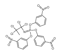 tris(3-nitrophenyl) (1,1,2,2-tetrachloropropyl)phosphorimidate结构式