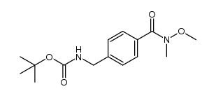 tert-butyl 4-(methoxy(methyl)carbamoyl)benzylcarbamate Structure