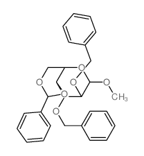 4-methoxy-9-phenyl-2,3-bis(phenylmethoxy)-5,8,10-trioxabicyclo[4.4.0]decane Structure