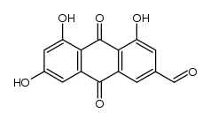 6-formyl-1,3,8-trihydroxyanthracene-9,10-dione结构式