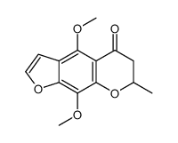 4,9-dimethoxy-7-methyl-6,7-dihydrofuro[3,2-g]chromen-5-one结构式