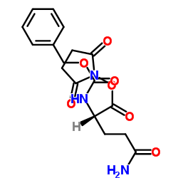 苄氧羰基-谷氨酰胺酰-琥珀酰亚胺结构式
