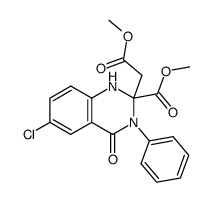 6-Chloro-3,4-dihydro-2-(methoxycarbonyl)-4-oxo-3-phenyl-2(1H)-quinazolineacetic acid methyl ester Structure