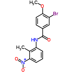 3-Bromo-4-methoxy-N-(2-methyl-3-nitrophenyl)benzamide结构式