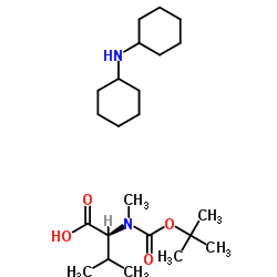 Boc-N-甲基-L-缬氨酸二环己基铵盐结构式