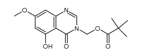 tert-butyl [(5-hydroxy-7-methoxy-4-oxoquinazolin-3(4H)-yl)-methyl]carbamate Structure