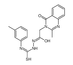 1-[[2-(2-methyl-4-oxoquinazolin-3-yl)acetyl]amino]-3-(3-methylphenyl)thiourea结构式