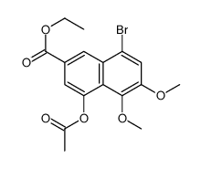 4-(乙酰基氧基)-8-溴-5,6-二甲氧基-2-萘羧酸乙酯结构式