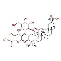 Monopotassium glycyrrhizinate structure