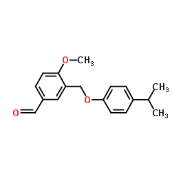 3-[(4-Isopropylphenoxy)methyl]-4-methoxybenzaldehyde结构式