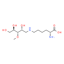 N6-(1-脱氧-3-O-甲基-D-阿拉伯糖醇-1-基)-D-赖氨酸结构式