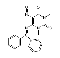 N-(1,3-dimethyl-5-nitroso-6-uracilyl)-S,S-diphenylsulfilimine结构式